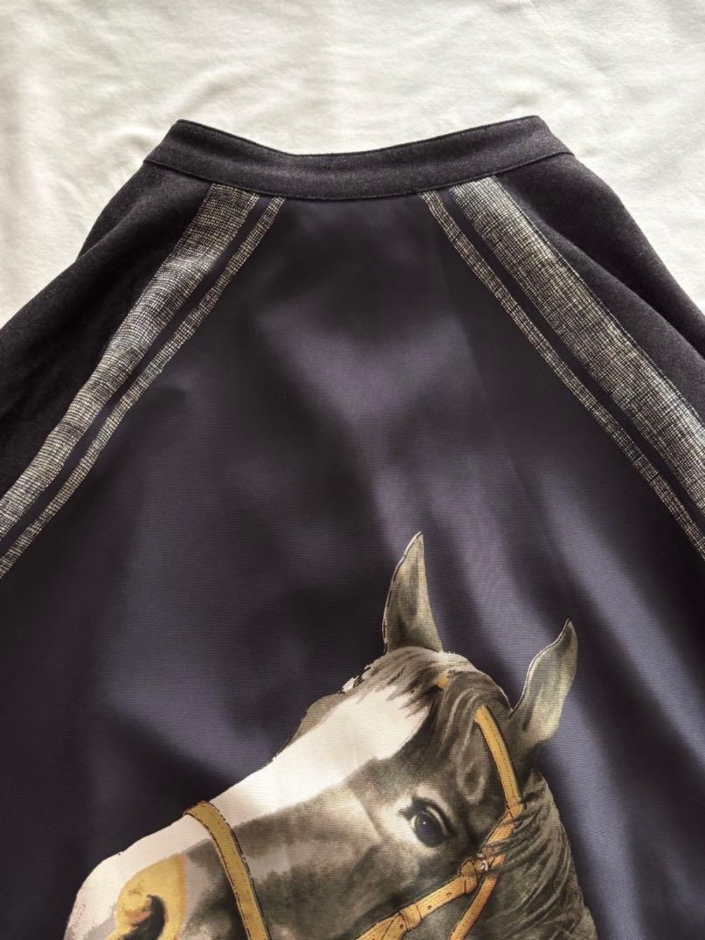 Unisex BEARDSLEY Tokyo Vintage Horse Scarf Panel Tunic Blouse Horse Back Graphic - Picture 6 of 6